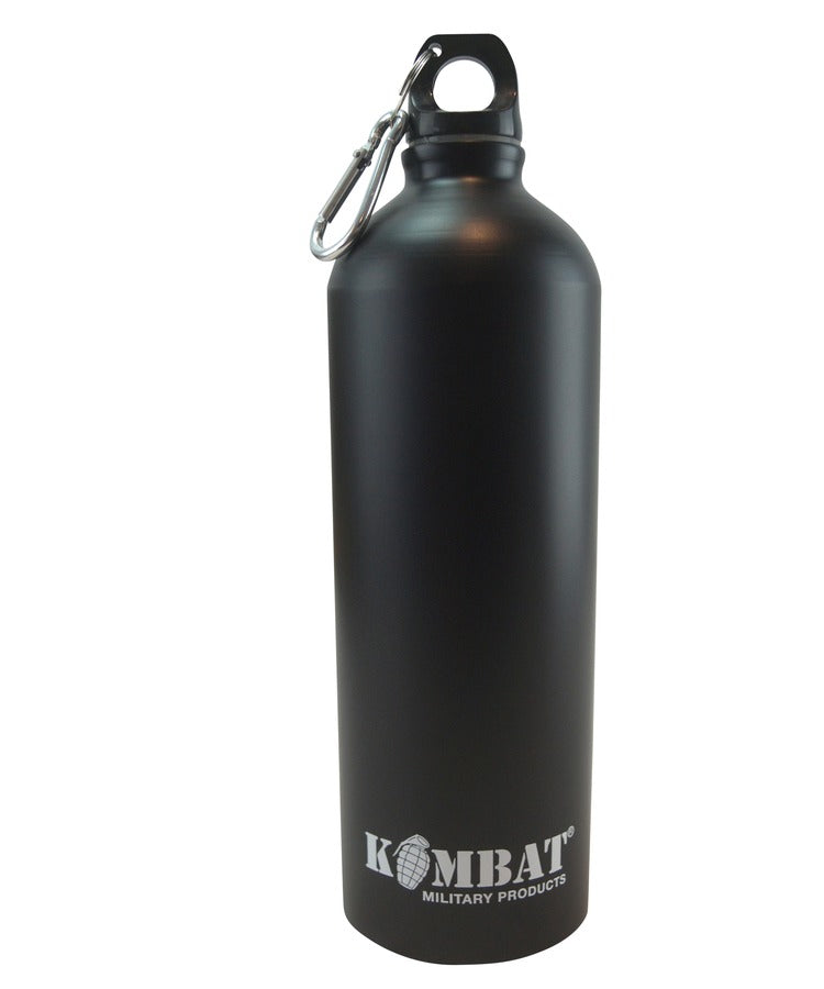 Aluminium Water Bottle - 1000ml - BLACK - R FRANK OUTDOORS 