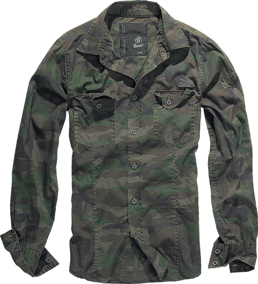 BRANDIT SLIMFIT SHIRT DARK CAMO - R FRANK OUTDOORS 