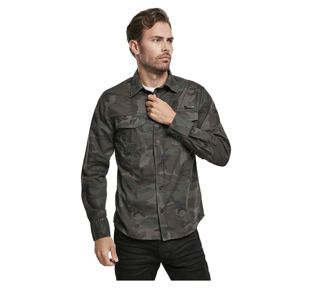 BRANDIT SLIMFIT SHIRT DARK CAMO - R FRANK OUTDOORS 