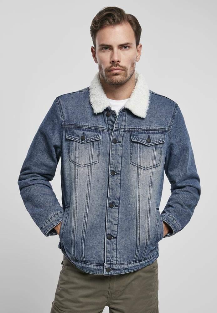 BRANDIT SHERPA DENIM JACKET BLUE/OFF WHITE - R FRANK OUTDOORS 