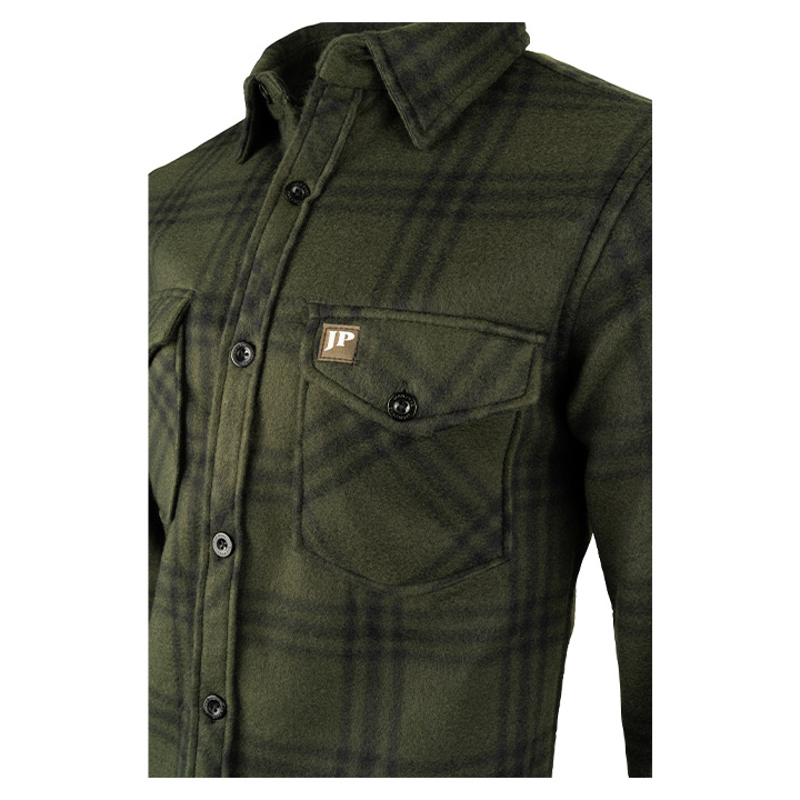 Polar Fleece Shirt Green Check - R FRANK OUTDOORS 