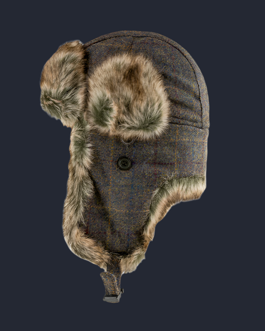 Wool Blend Trapper Hat Brown